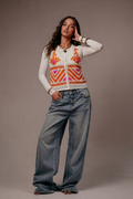 Orange Vest With Soft Details
