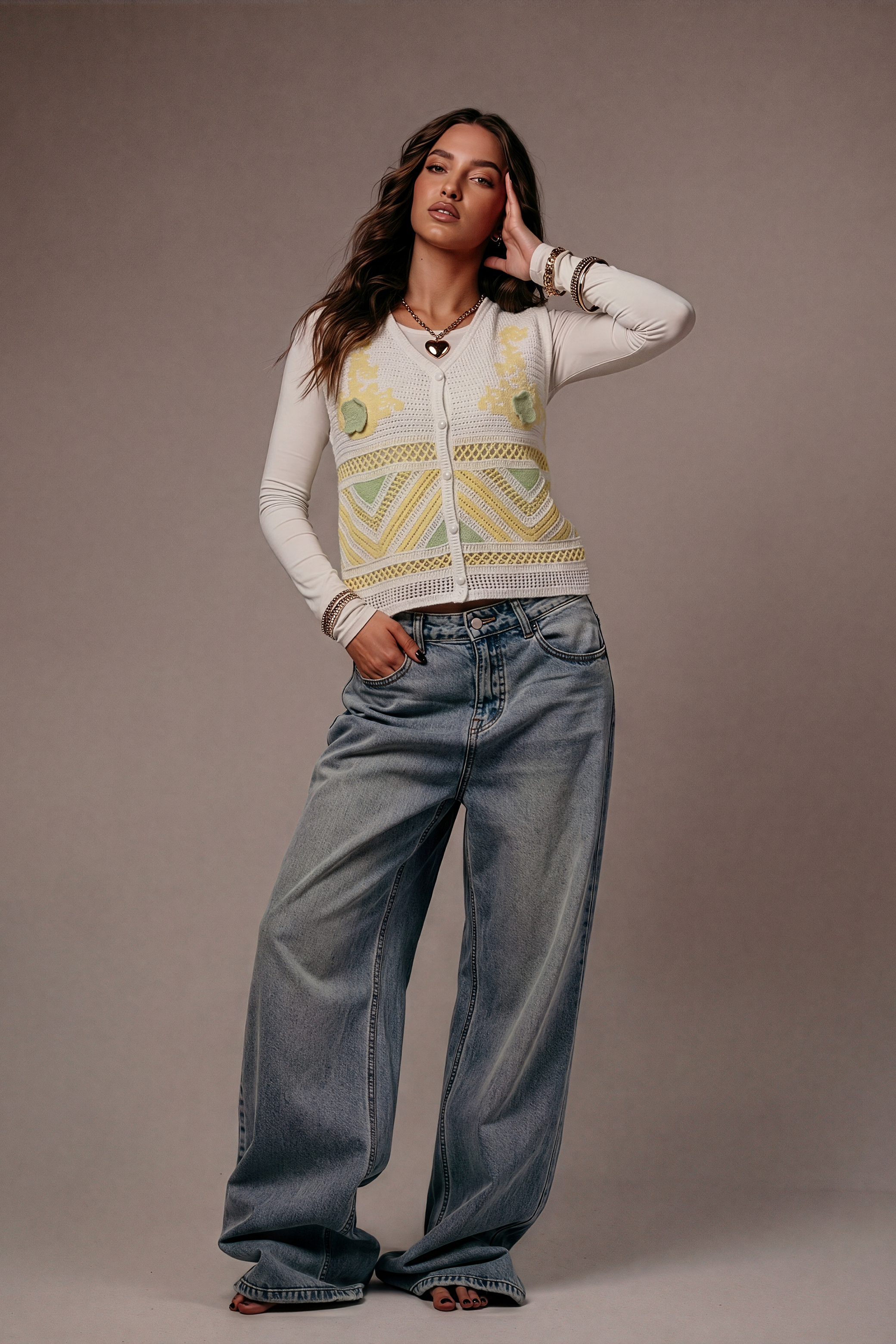 Canary Vest With Soft Details
