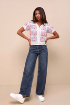 Delicate Pink Floral Blouse