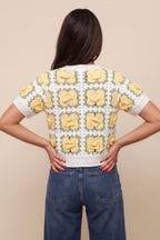 Delicate Canary Floral Blouse