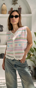 Flowy Turkish Pink Vest(101)
