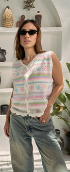 Flowy Turkish Pink Vest(101)