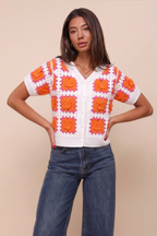 Delicate Orange Floral Blouse