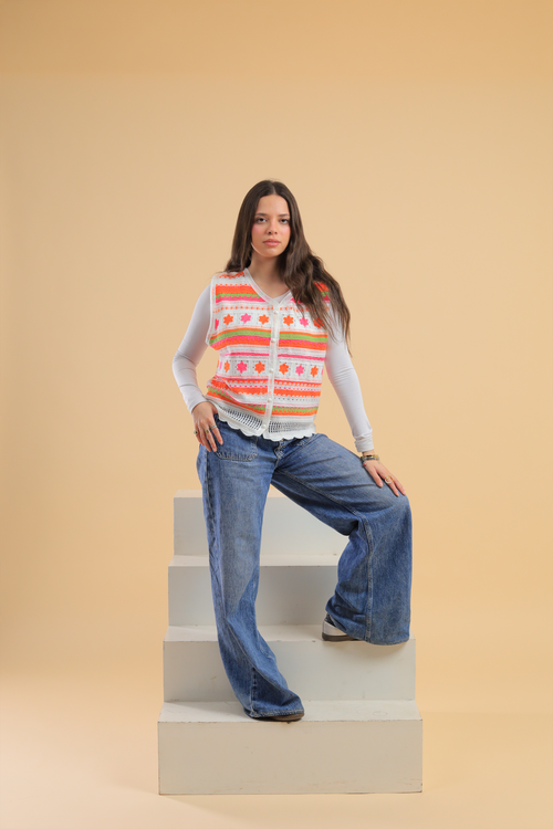 Flowy Turkish Oranage Vest