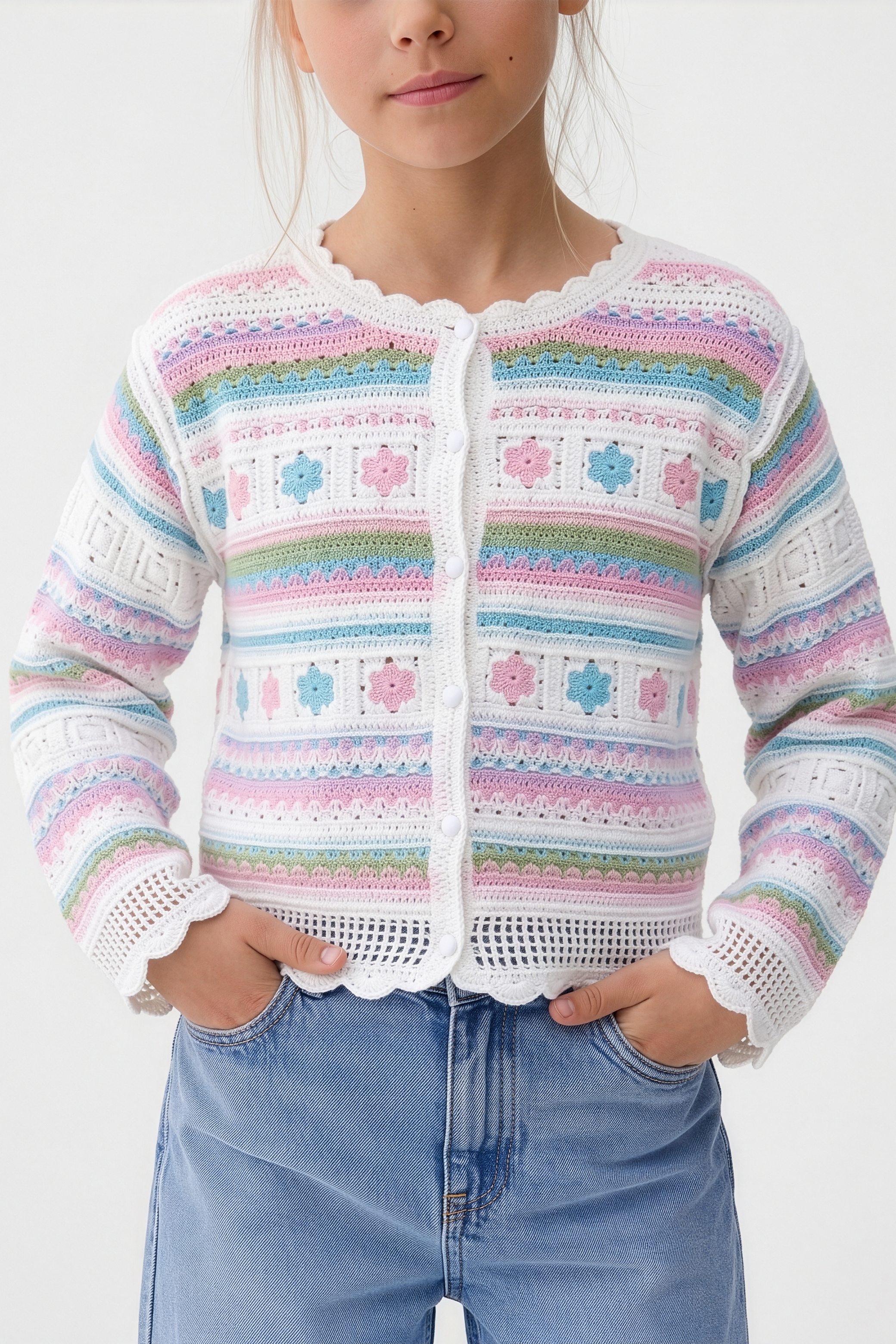 Flowy Turkish Pink Cardigan For Kids