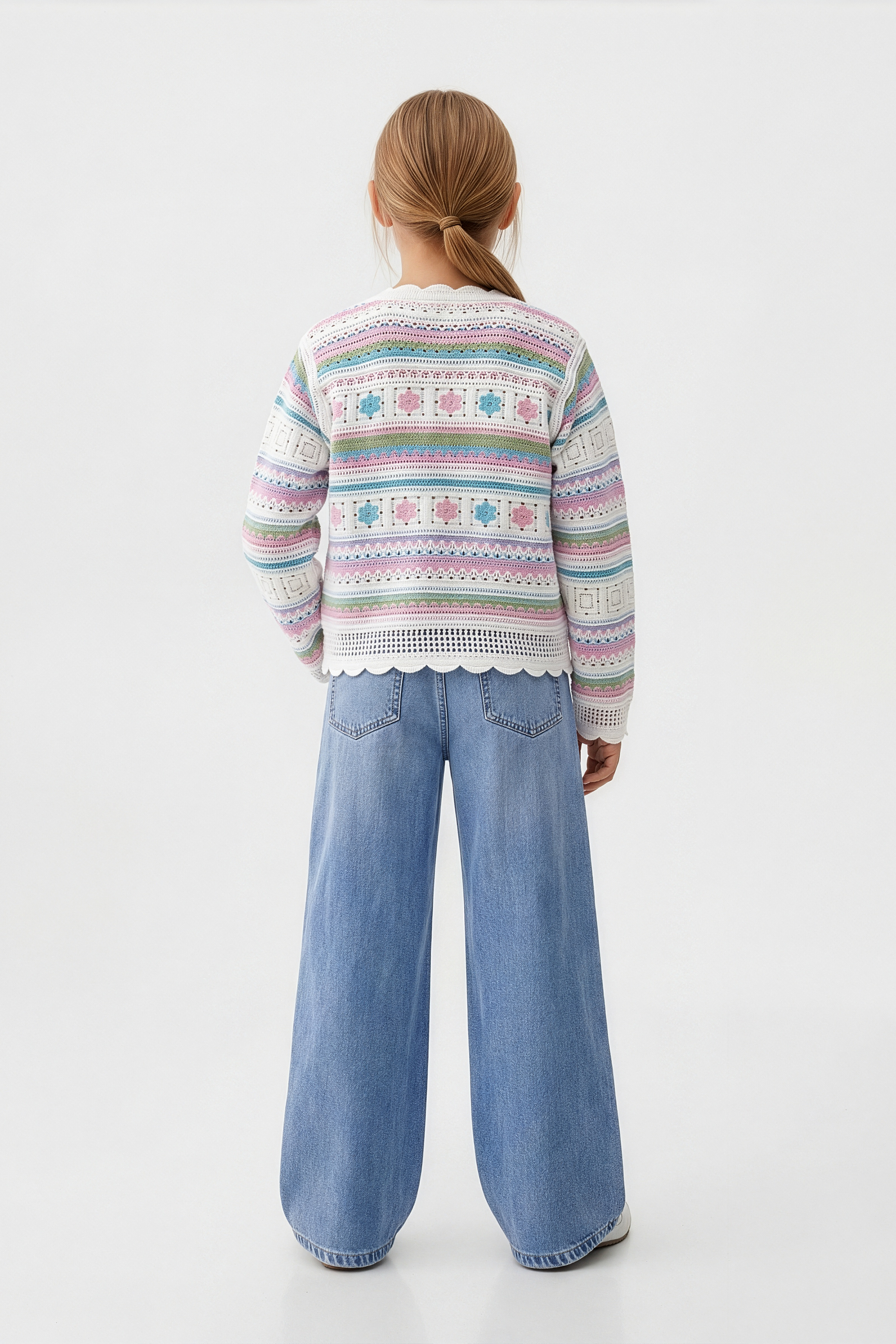 Flowy Turkish Pink Cardigan For Kids