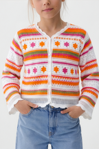 Flowy Turkish Orange Cardigan For Kids
