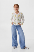 Feather Turkish Canary Cardigan For Kids