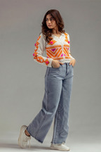 Oranage Cardigan With Soft Details