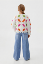 Feather Turkish Orange Cardigan For Kids