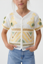 Canary Blouse With Soft Details For Kids