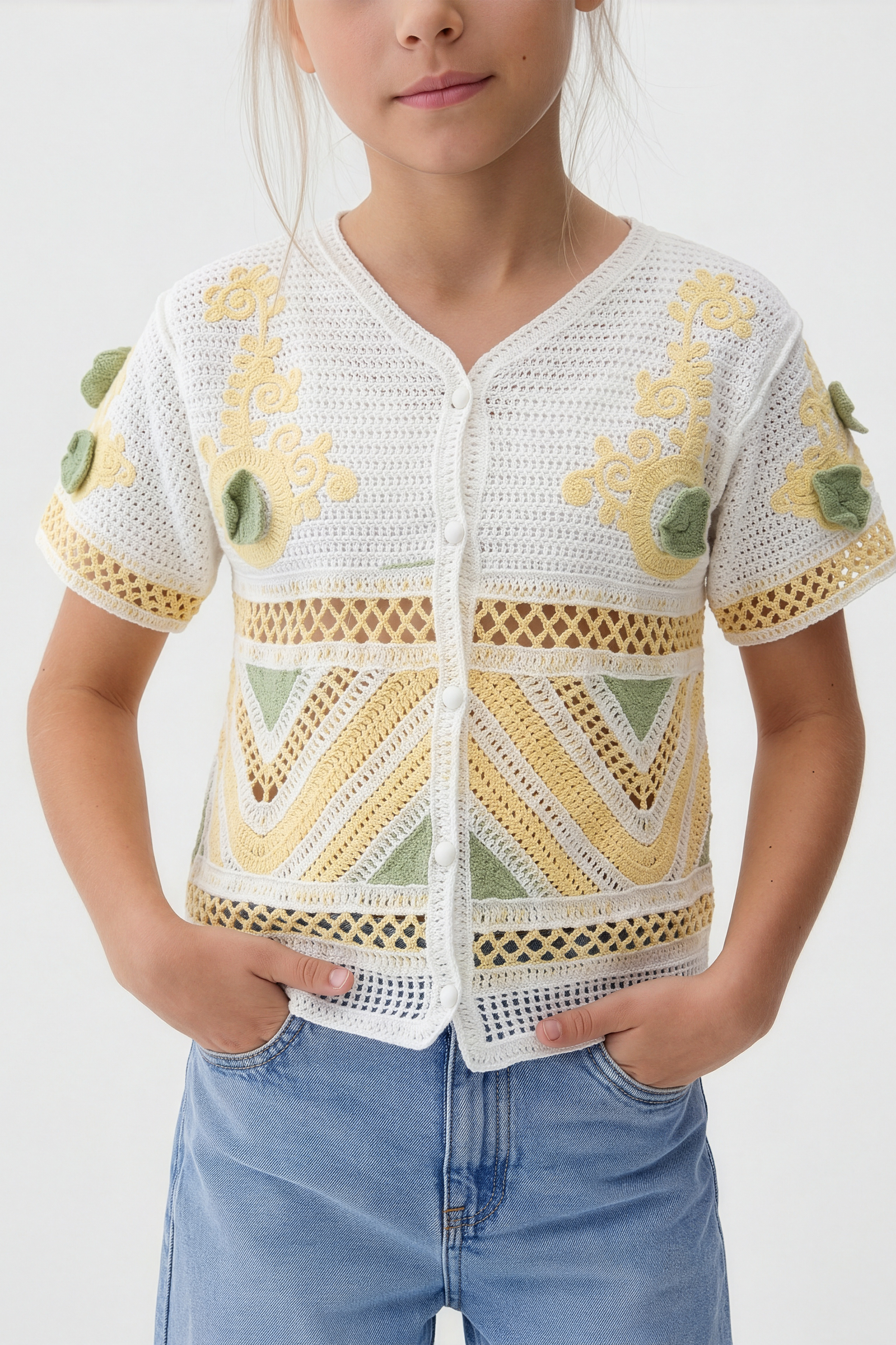 Canary Blouse With Soft Details For Kids