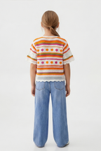 Flowy Turkish Orange Blouse For Kids