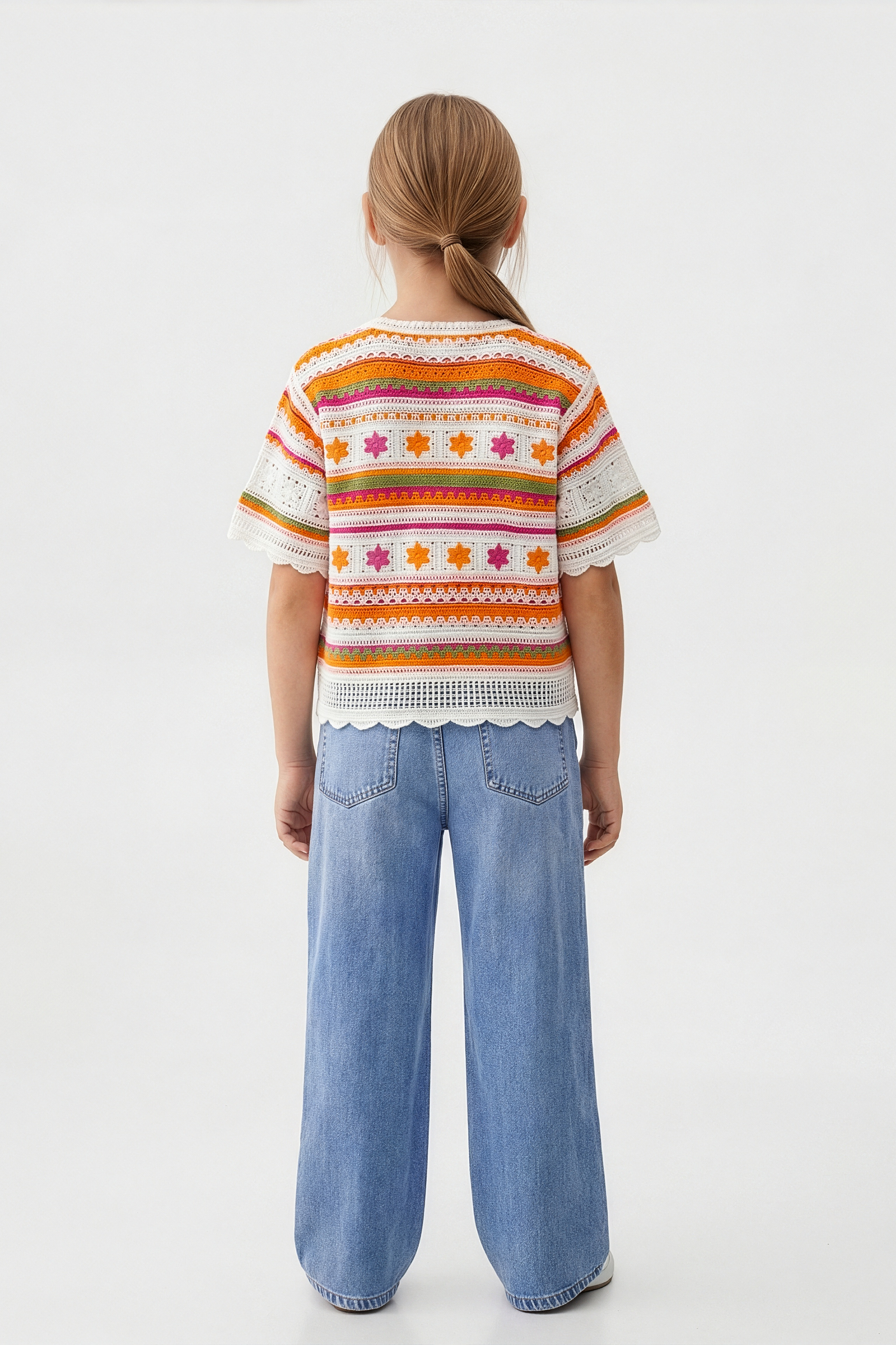 Flowy Turkish Orange Blouse For Kids