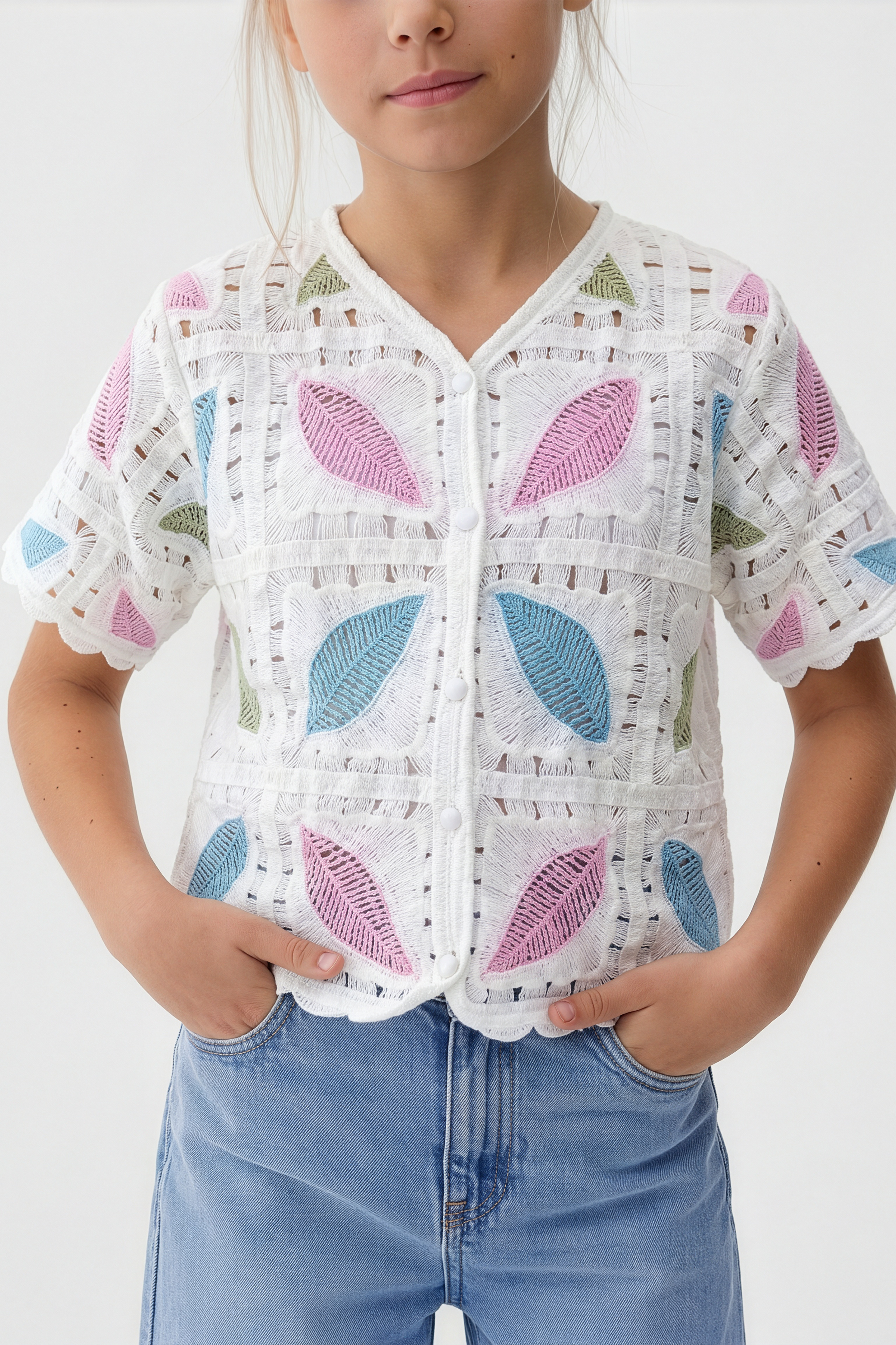 Feather Turkish Pink Blouse For Kids