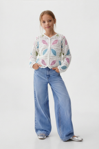 Feather Turkish Pink Cardigan For Kids