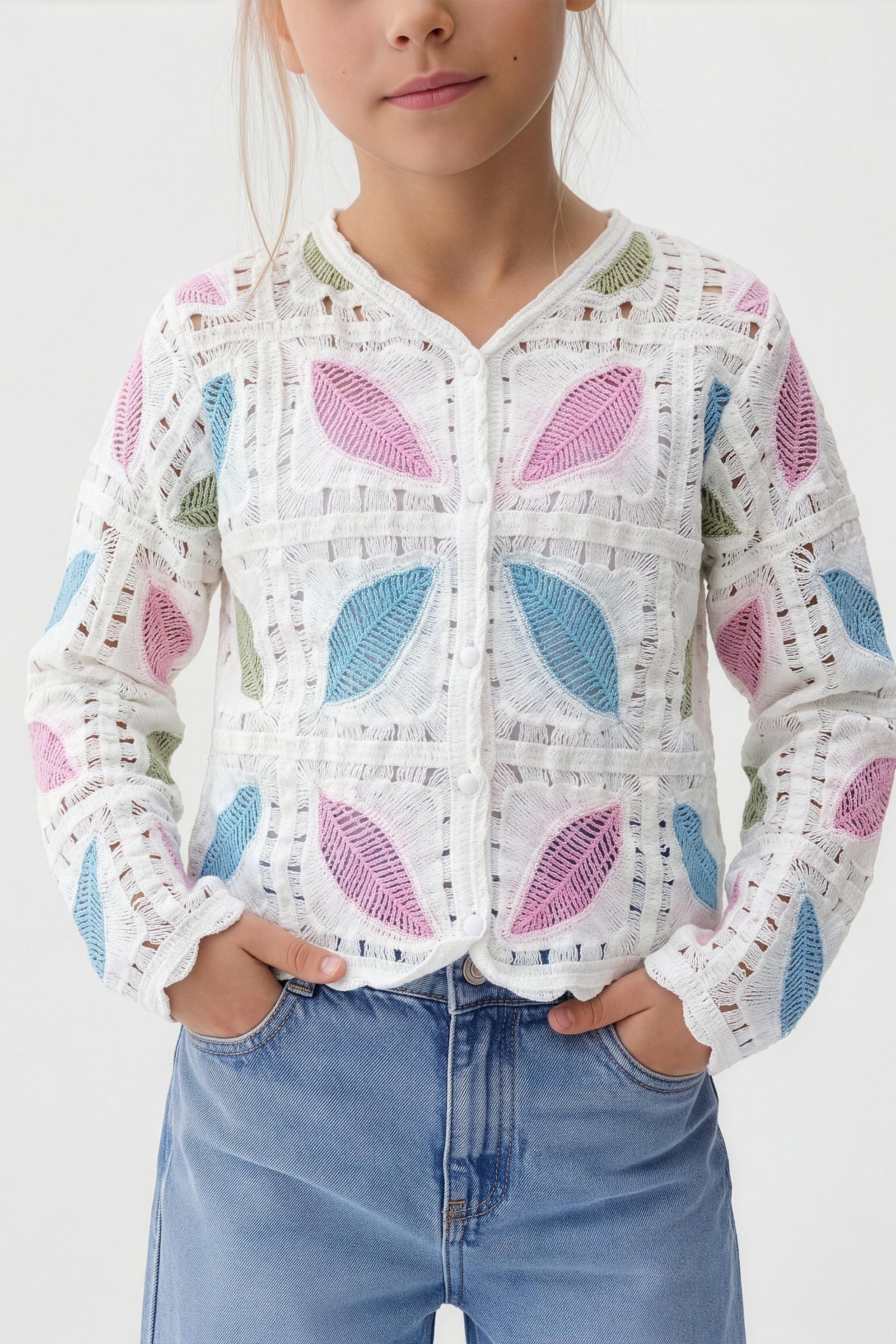Feather Turkish Pink Cardigan For Kids