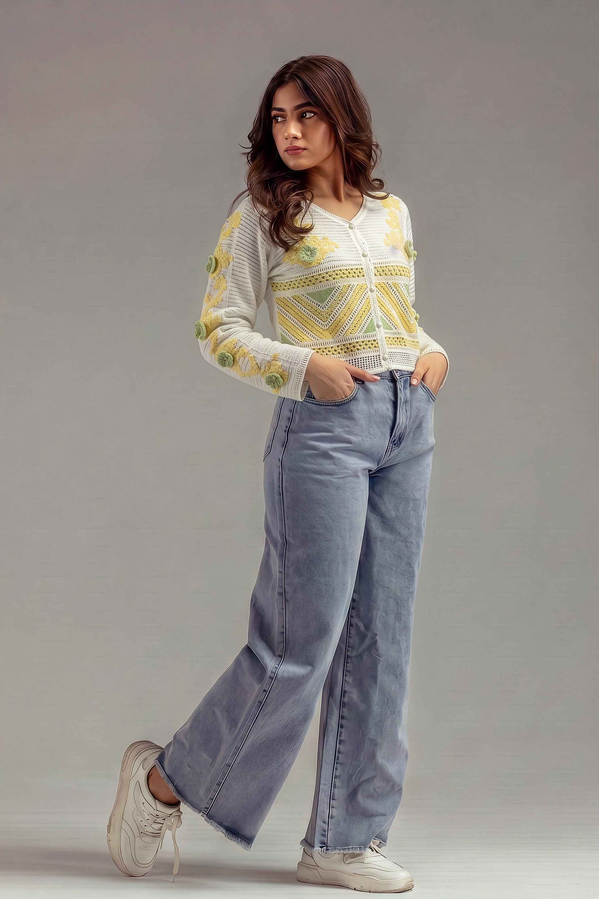 Canary Cardigan With Soft Details
