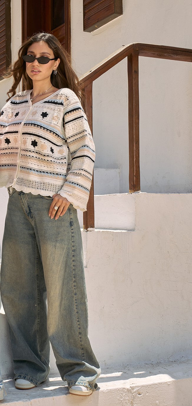 Flowy Turkish Beige Cardigan(101)