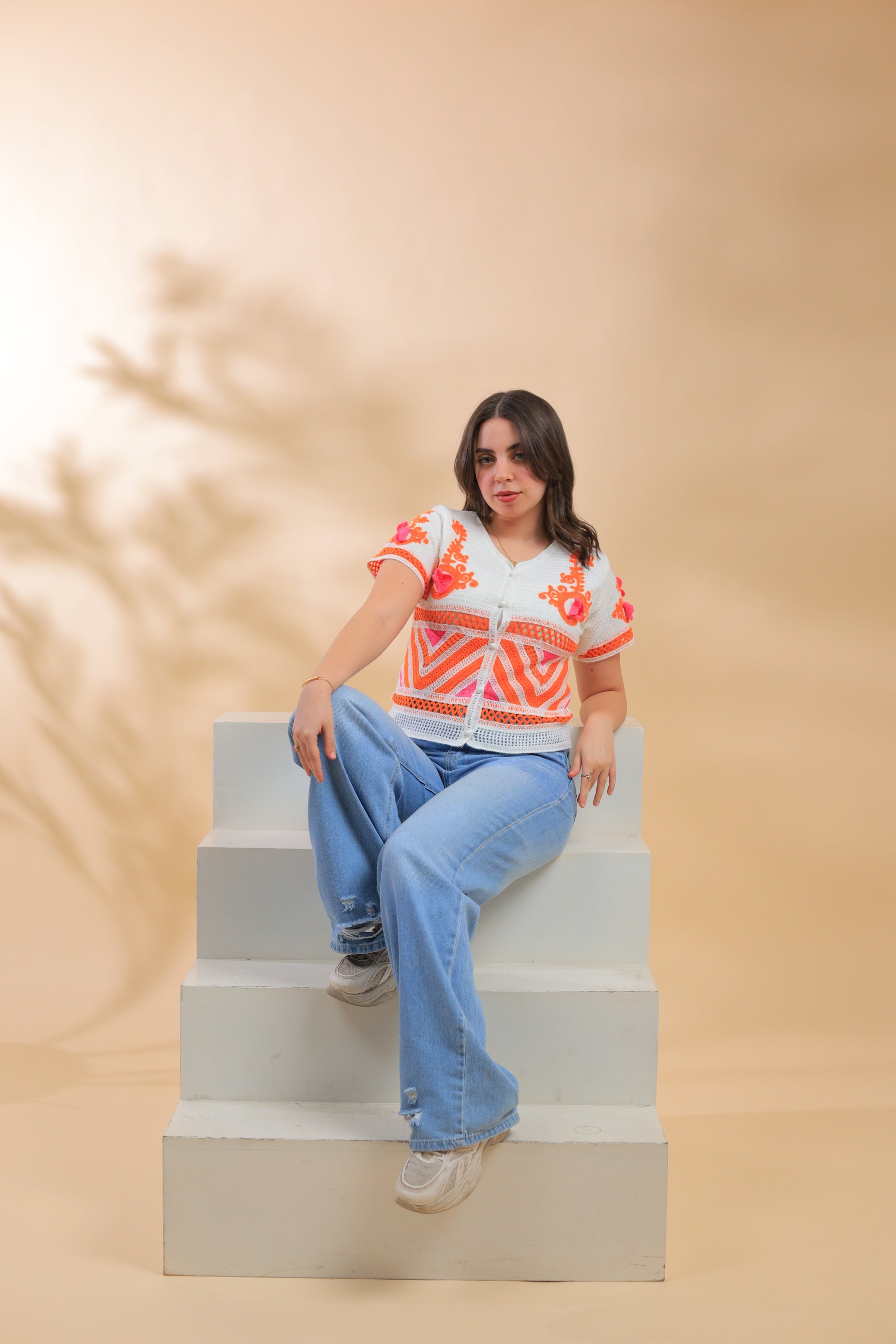 Oranage Blouse With Soft Details