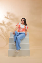 Oranage Blouse With Soft Details