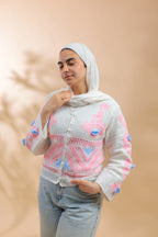 Pink Cardigan With Soft Details
