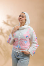 Pink Cardigan With Soft Details