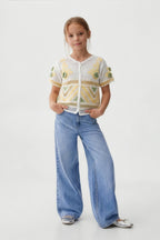 Canary Blouse With Soft Details For Kids - hava