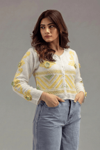 Canary Cardigan With Soft Details - hava