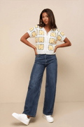 Delicate Canary Floral Blouse - hava