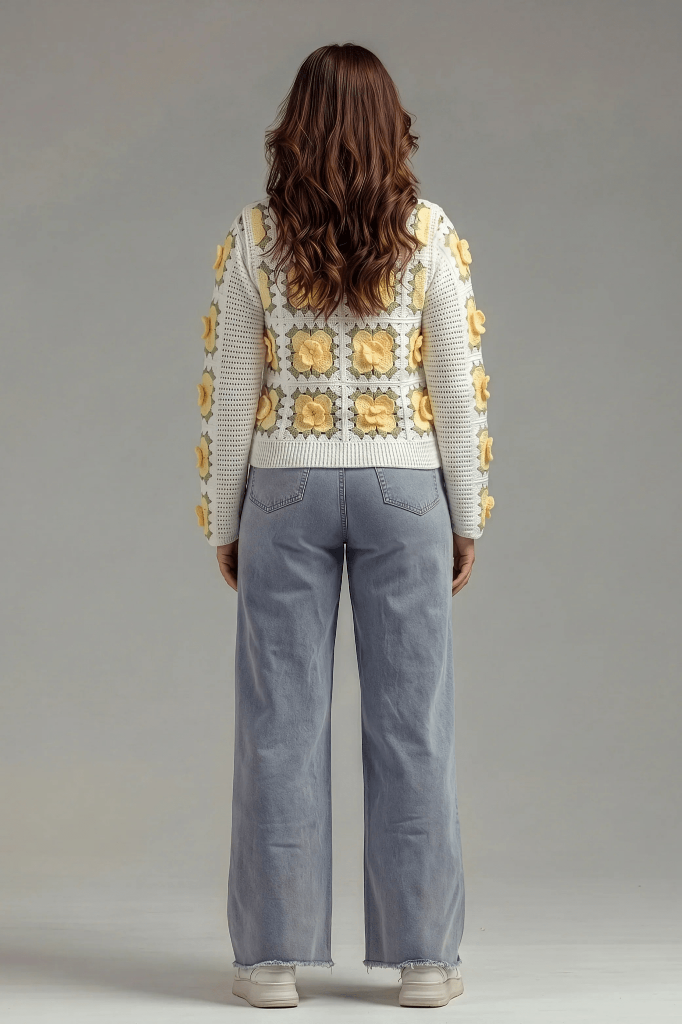 Delicate Canary Floral Cardigan - hava