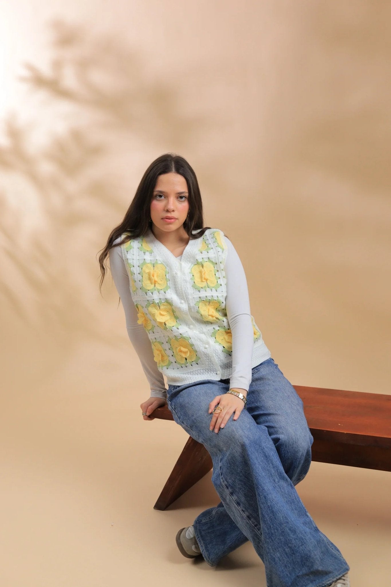 Delicate Canary Floral Vest - hava