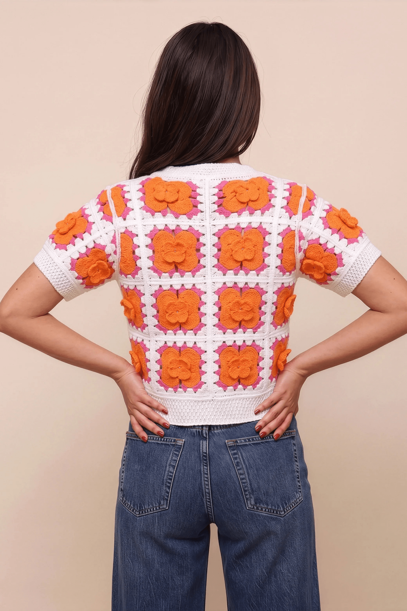 Delicate Orange Floral Blouse - hava