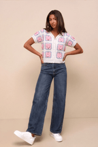 Delicate Pink Floral Blouse - hava