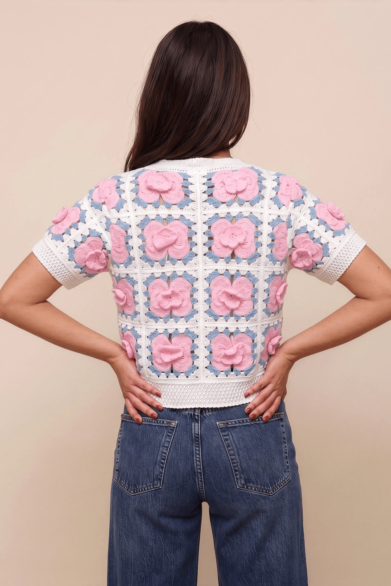 Delicate Pink Floral Blouse - hava