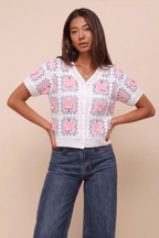 Delicate Pink Floral Blouse - hava