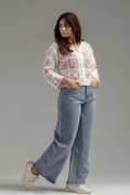 Delicate Pink Floral Cardigan - hava