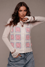 Delicate Pink Floral Vest - hava