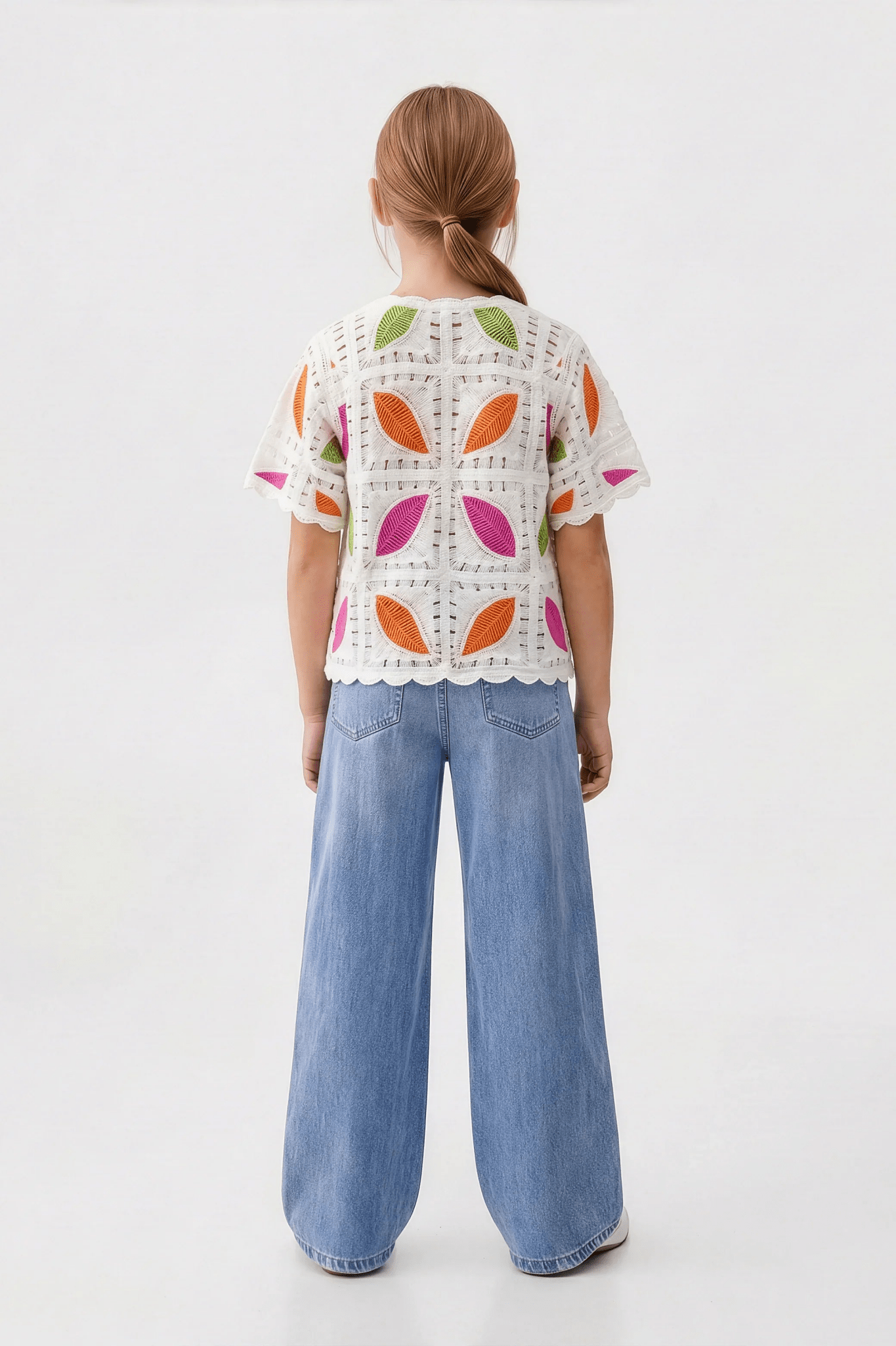Feather Turkish Orange Blouse For Kids - hava