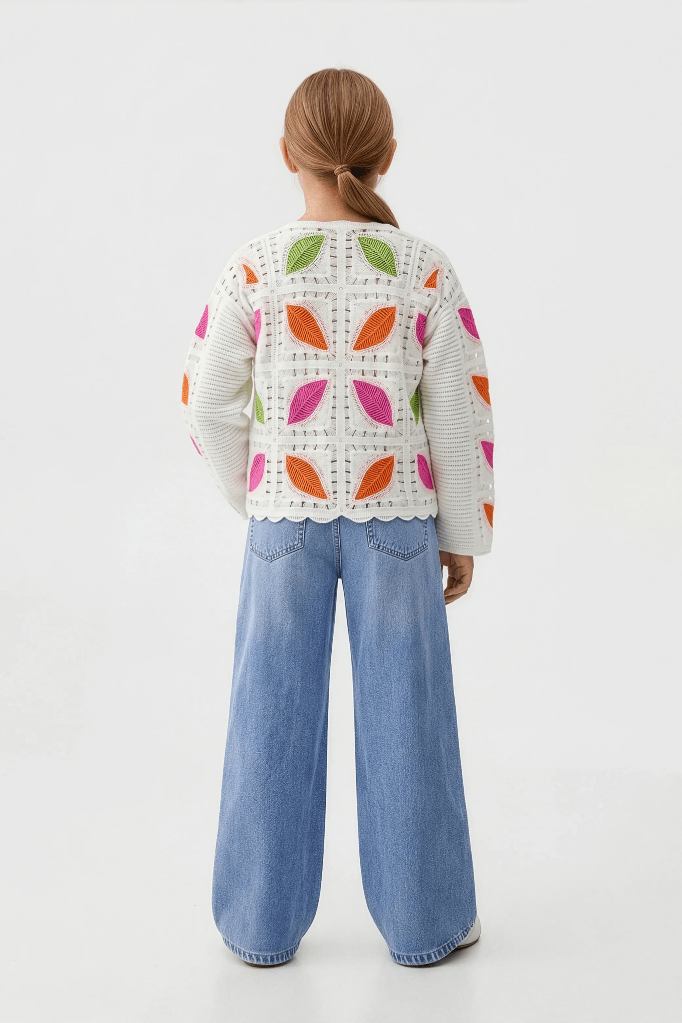 Feather Turkish Orange Cardigan For Kids - hava