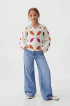 Feather Turkish Orange Cardigan For Kids - hava