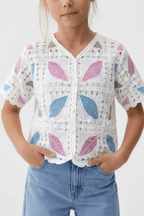 Feather Turkish Pink Blouse For Kids - hava