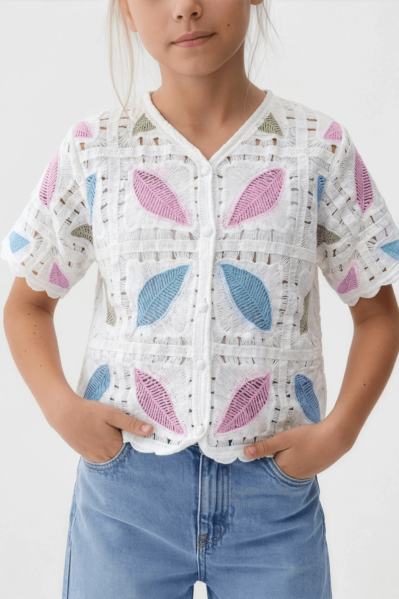Feather Turkish Pink Blouse For Kids - hava