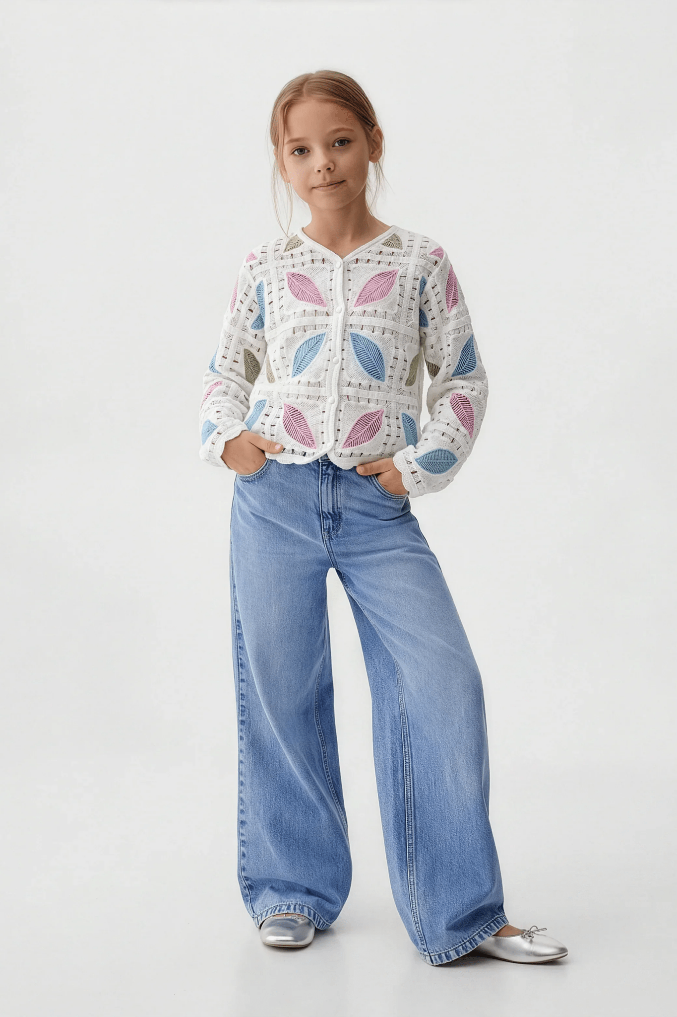 Feather Turkish Pink Cardigan For Kids - hava