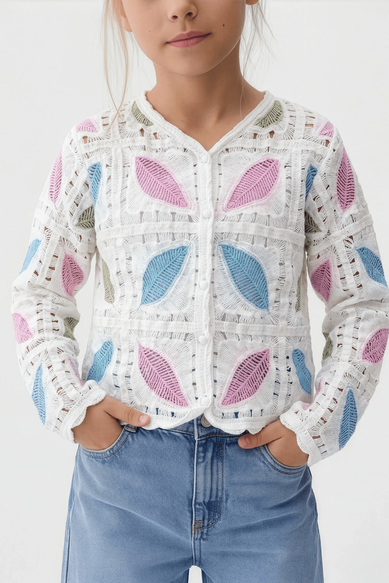 Feather Turkish Pink Cardigan For Kids - hava