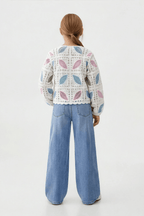 Feather Turkish Pink Cardigan For Kids - hava