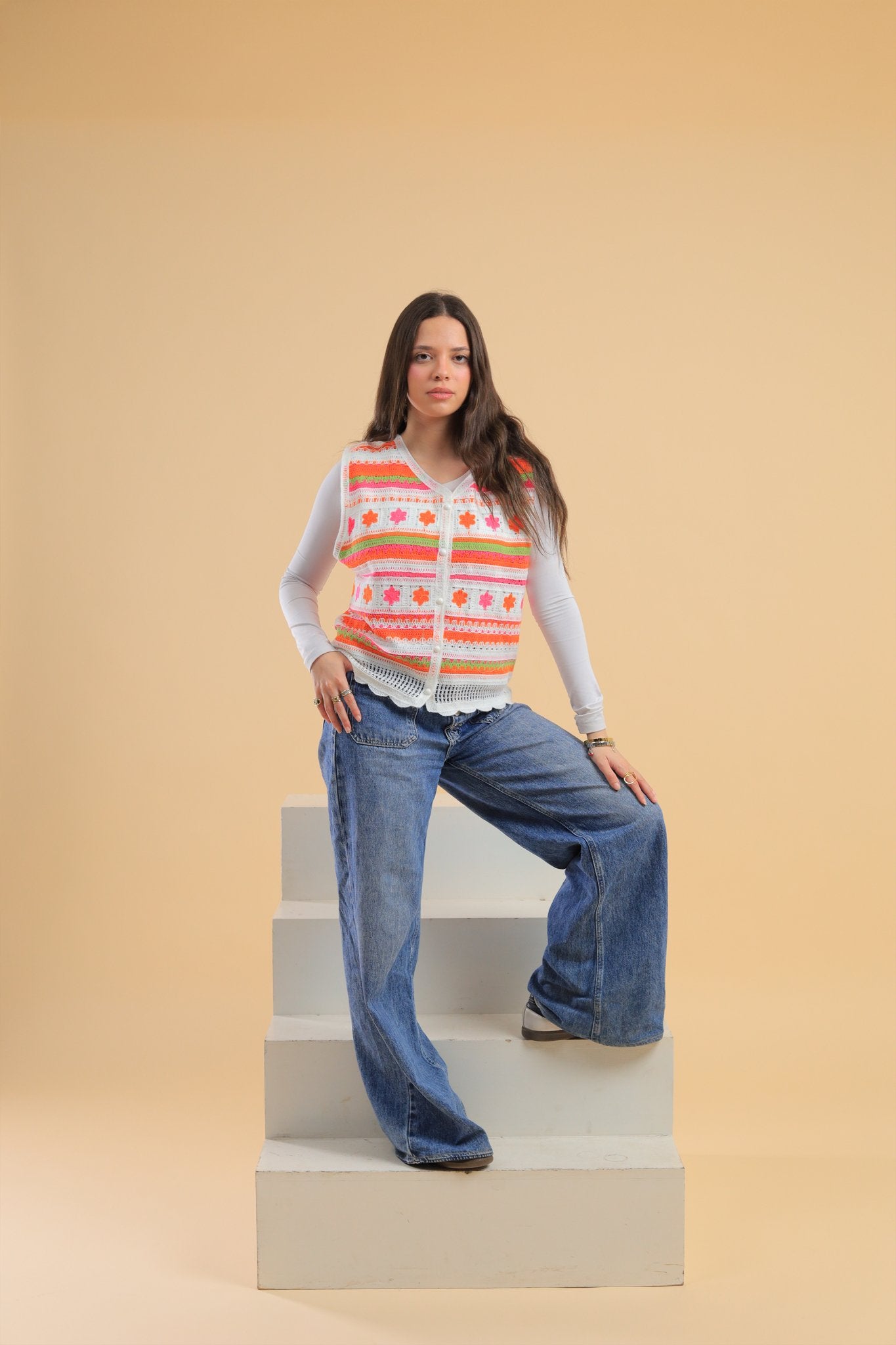 Flowy Turkish Oranage Vest - hava
