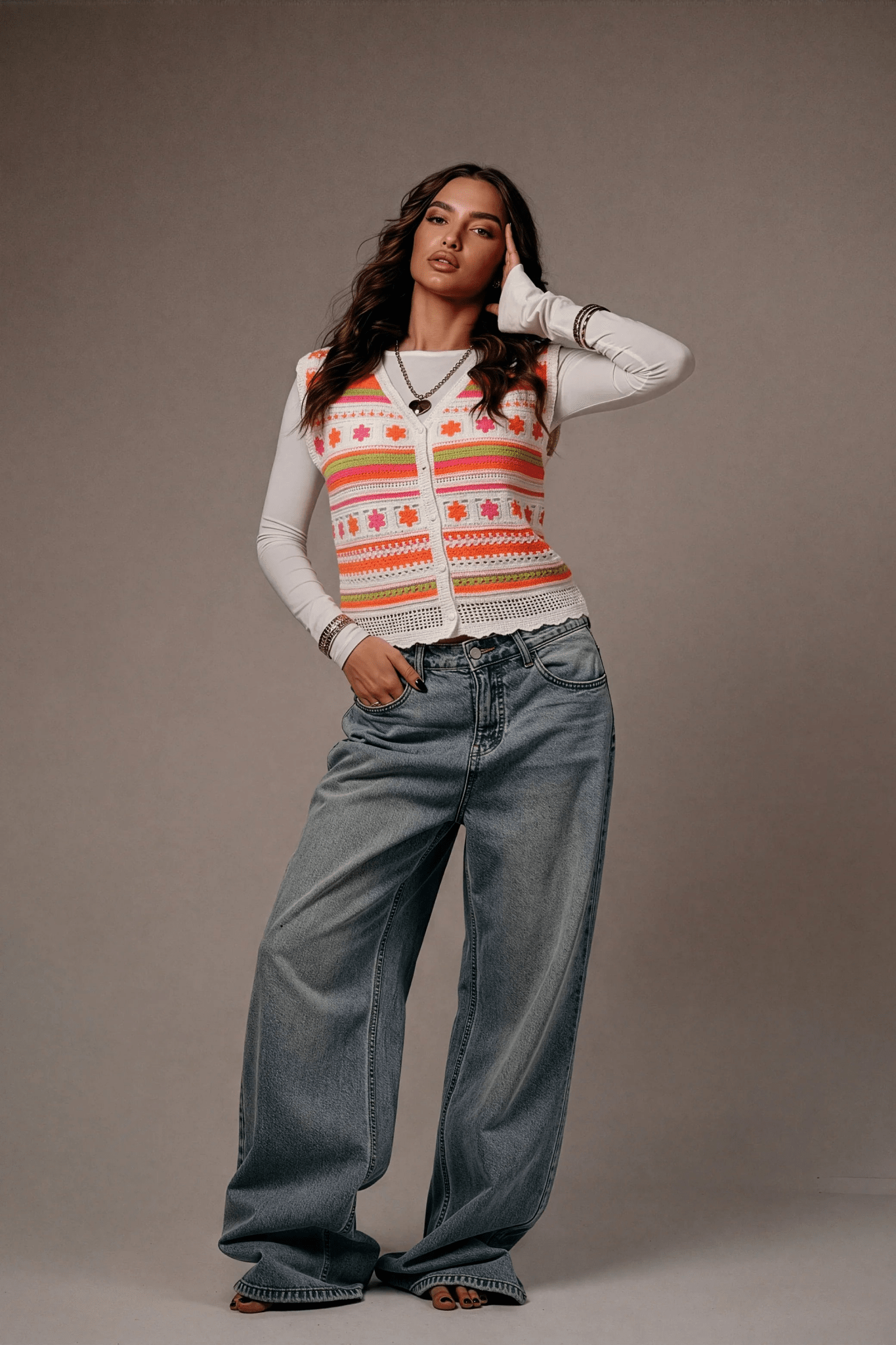 Flowy Turkish Oranage Vest - hava
