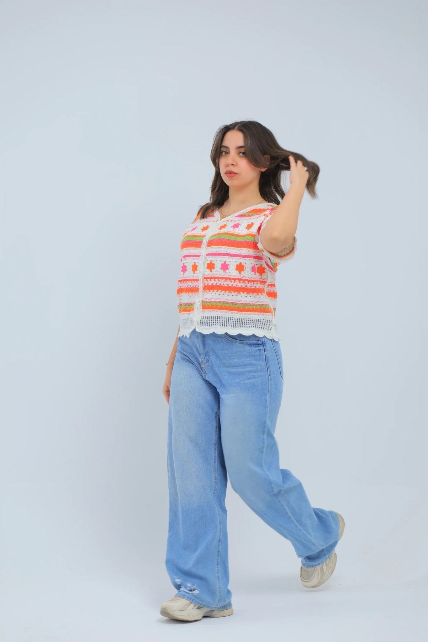 Flowy Turkish Orange Blouse - hava