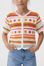 Flowy Turkish Orange Blouse For Kids - hava